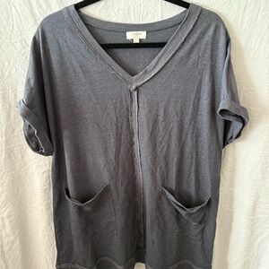 Umgee Women's Gray V-Neck Dress
